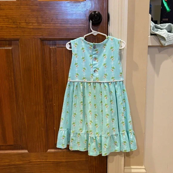Ishtex Aqua Blue Strawberry Print Dress (Size: 4T) - Picture 2 of 3